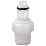 PPL Series Thermoplastic Nipple, Valved with Male Pipe Thread